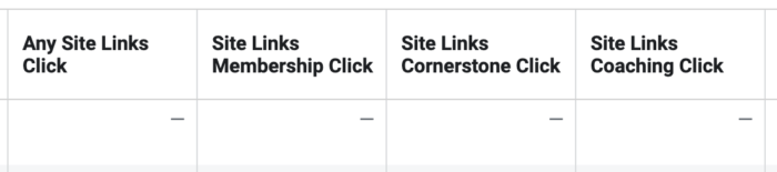 Site Links Custom Conversion